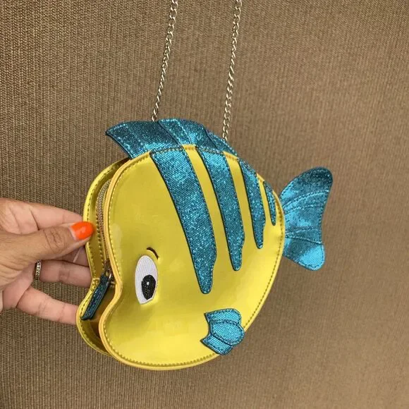 Danielle Nicole Disney Retired Flounder Metallic Novelty Chain